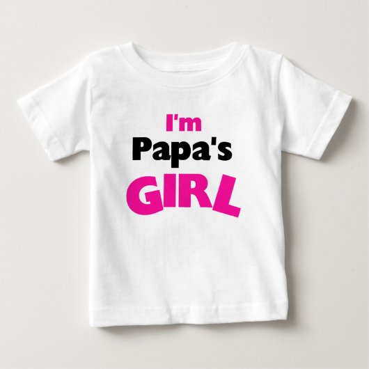 私はパパの女の子 ベビーTシャツ (正面)