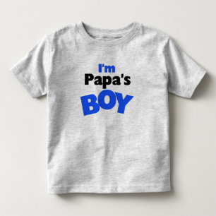 私はパパの少年 トドラーTシャツ