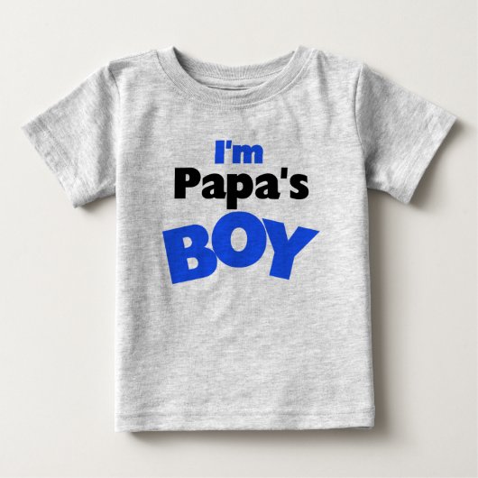 私はパパの少年 ベビーTシャツ (正面)