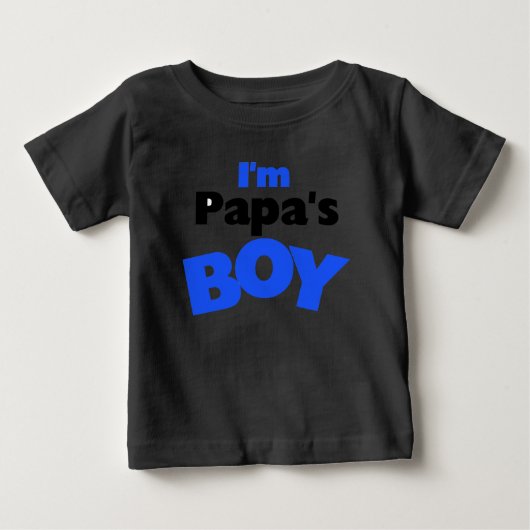 私はパパの少年 ベビーTシャツ (正面)