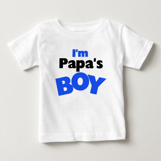 私はパパの少年 ベビーTシャツ (正面)