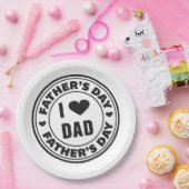 私はパパの幸せな父の日|の紙皿を愛します ペーパープレート (パーティー)