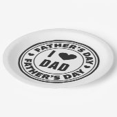 私はパパの幸せな父の日|の紙皿を愛します ペーパープレート (アングル)