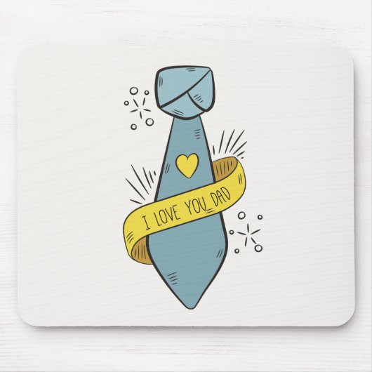 私はパパの父の日|のマウスパッド愛します マウスパッド (正面)