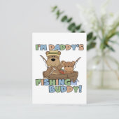 私はパパの魚釣りバディTシャツとギフト ポストカード (スタンド正面)