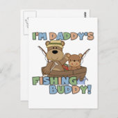 私はパパの魚釣りバディTシャツとギフト ポストカード (正面/裏面)