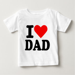 私はパパを愛します ベビーTシャツ