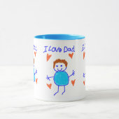 私はパパを愛します マグカップ (中央)