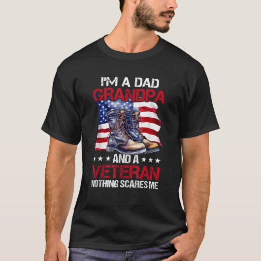 私はパパグランドパと退役軍人アメリカ退役軍人の日 Tシャツ (正面)