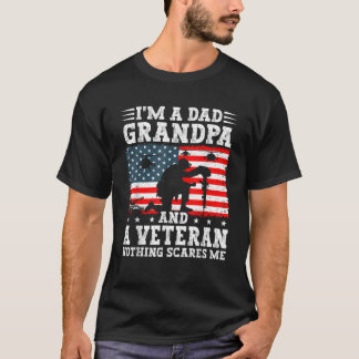私はパパグランドパと退役軍人メンズパパ米国国旗のパス Tシャツ