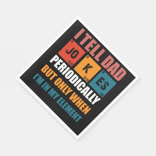 私はパパジョークを定期的におもしろいお父さん日に伝える スタンダードランチョンナプキン (角)