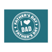 私はパパハッピーパパの日が大好き |はがき