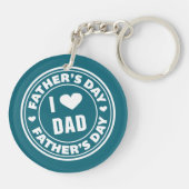 私はパパハッピーパパの日が大好き |キーチェーン キーホルダー (裏面)