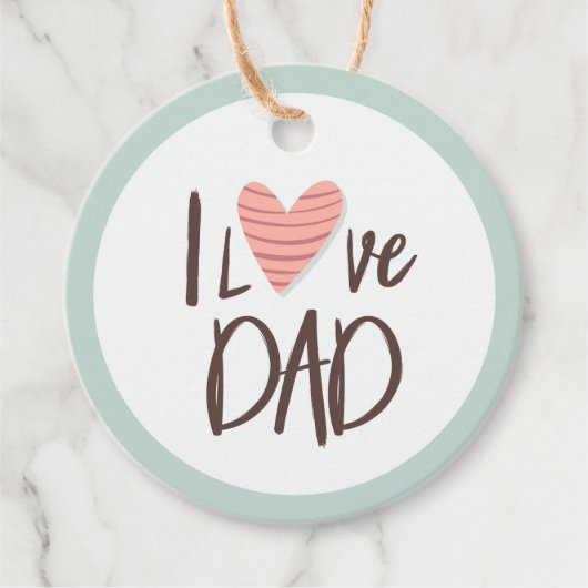 私はパパ大好き – 父の日 – ハート フェイバータグ (正面)