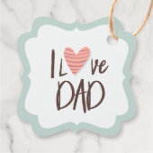 私はパパ大好き – 父の日 – ハート フェイバータグ (裏面)