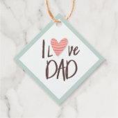 私はパパ大好き – 父の日 – ハート フェイバータグ (裏面)