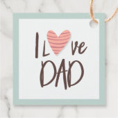 私はパパ大好き – 父の日 – ハート フェイバータグ (裏面)