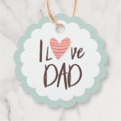 私はパパ大好き – 父の日 – ハート フェイバータグ (裏面)