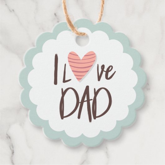 私はパパ大好き – 父の日 – ハート フェイバータグ (正面)