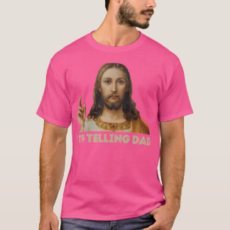 私はパパ教おもしろい信者イエスに言っている Tシャツ