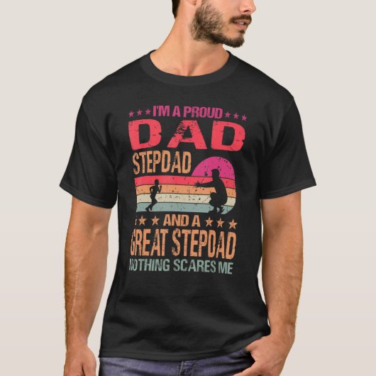 私はパパ誇りを持ったの義父と義理の素晴らし父だ Tシャツ (正面)