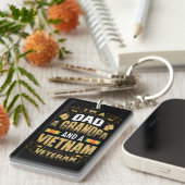 私はパパ、おじいちゃん、ベトナム退役軍人 キーホルダー (正面右)