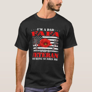 私はパパFafaと退役軍人Nothing私Fla怖い Tシャツ