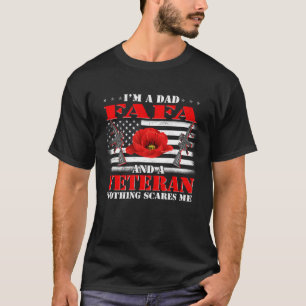 私はパパFafaと退役軍人Nothing私Fla怖い Tシャツ