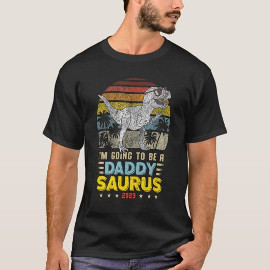 私はパパSaurusおもしろい妊娠Annoになる Tシャツ (正面)