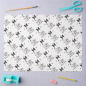 私はパピヨンが大好き(白と黒)ハート犬かわいい 薄葉紙 (クラフト)