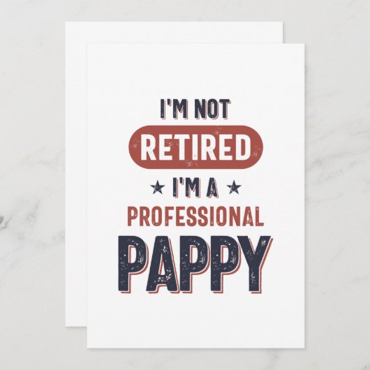 私はパピー退職したプロフェッショナルではない サンキューカード (正面/裏面)