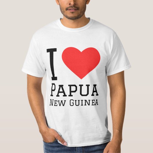 私はパプアニューギニアが大好きだ Tシャツ (正面)