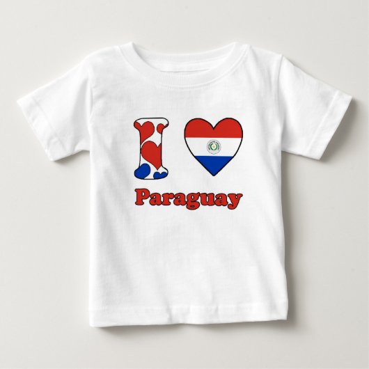 私はパラグアイが大好きだ ベビーTシャツ (正面)