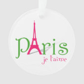 私はパリが大好きだ オーナメント (正面)