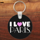 私はパリが大好きだ |キーチェーン キーホルダー (正面)