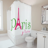 私はパリが大好きだ シャワーカーテン (インサイチュ)