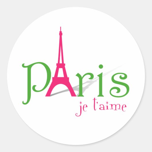 私はパリが大好きだ ラウンドシール (正面)