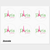 私はパリが大好きだ ラウンドシール (シート)