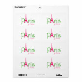 私はパリが大好きだ ラベル (フルシート)
