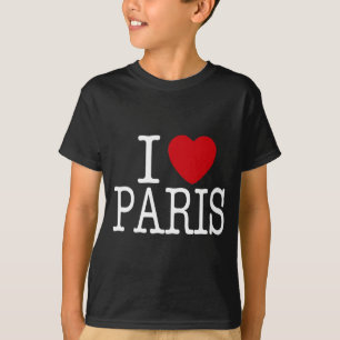 私はパリが大好きです Tシャツ