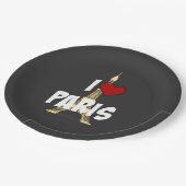 私はパリが大好き ペーパープレート (アングル)