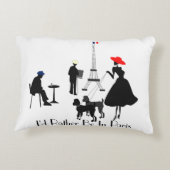 私はパリにむしろいます アクセントクッション (裏面)