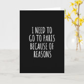 私はパリに行かねばならない カード (黄色い花)