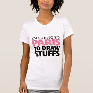 私はパリのおもしろTシャツに行っています Tシャツ
