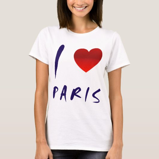 私はパリのワイシャツを愛します Tシャツ (正面)