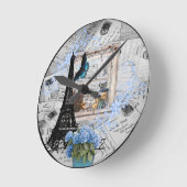 私はパリの柱時計にむしろあります ラウンド壁時計 (傾斜)
