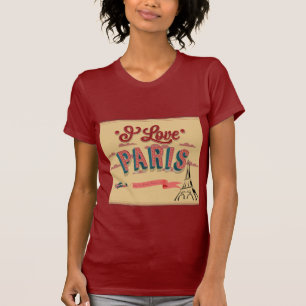 私はパリを愛します Tシャツ