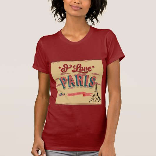 私はパリを愛します Tシャツ (正面)