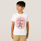 私はパリを愛します Tシャツ (正面フル)