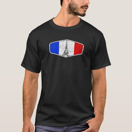 私はパリフランスエッフェルタワーヴィンテージソ Tシャツ (正面)